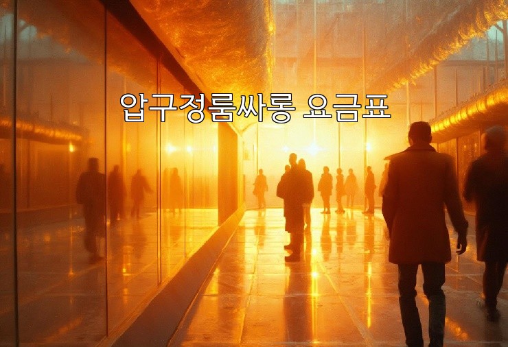 압구정룸싸롱 요금표