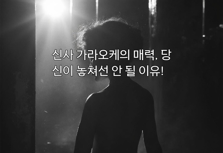 신사 가라오케의 매력, 당신이 놓쳐선 안 될 이유!